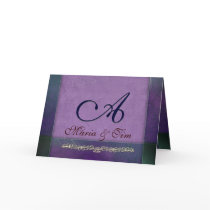 Elegant lilac and purple monogram cards by aslentz Elegant lilac and purple monogram cards
