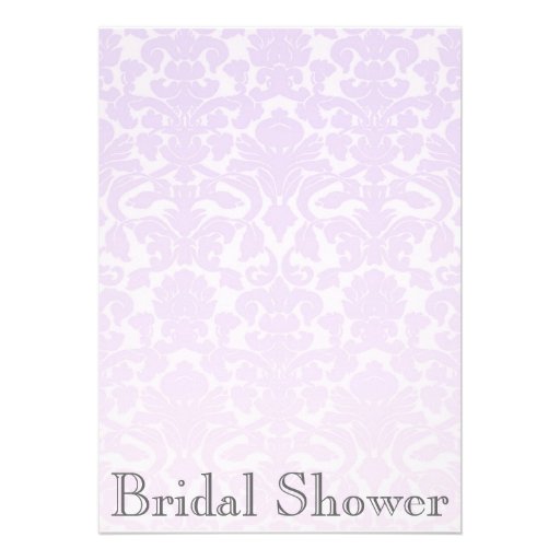Elegant Lilac Damask Bridal Shower Invitation