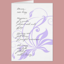 Elegant Lilac Dream Poem cards