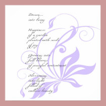 Elegant Lilac Dream Poem posters