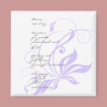Elegant Lilac Dream Poem magnets