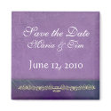 Elegant lilac save the date magnet magnet