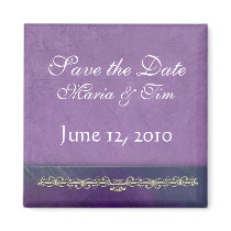 Elegant lilac save the date magnet by aslentz Elegant lilac save the date magnet