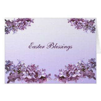 Elegant Lilacs Easter Greeting Card