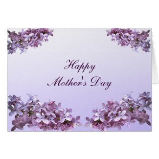 Elegant Lilacs Mothers Day Greeting Card