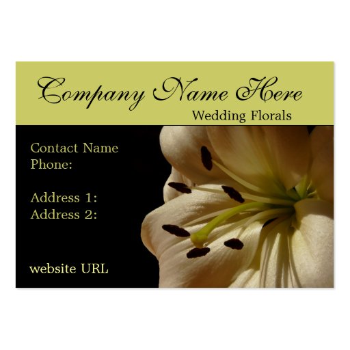 Elegant Lily Flower  Business Cards (front side)