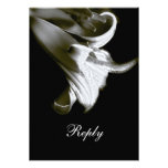 Elegant Lily Wedding Reply Personalized Announcements