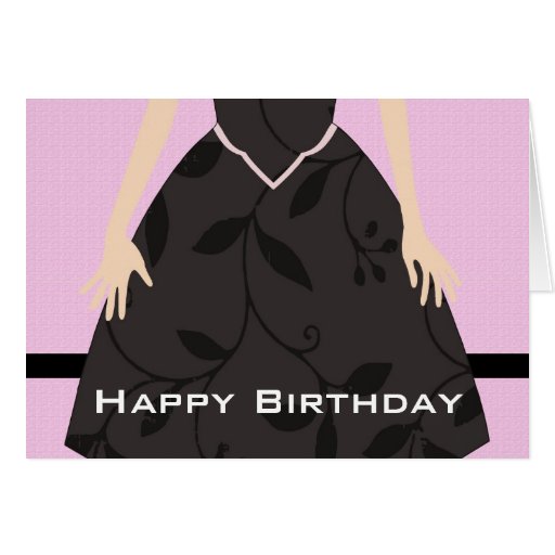 Elegant Little Black Dress Happy Birthday Card Zazzle
