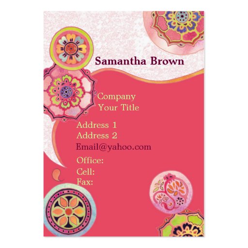 Elegant Lotus Patterns Business Card (front side)