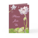 Elegant Lotus Wedding Invitation Card by daphne1024 Elegant Lotus Wedding Invitation Card