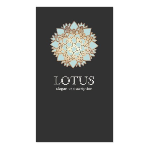 Elegant Lotus Women's Fashion Boutique Black Business Cards (front side)