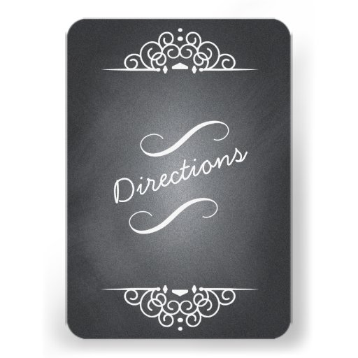 Elegant Love Chalkboard Wedding Guest Info Card
