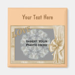 Elegant Love Frame Add Photo Template Magnet