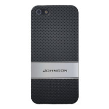 Elegant Luxury Mesh Metal & Silver Label | iPhone 5 Covers