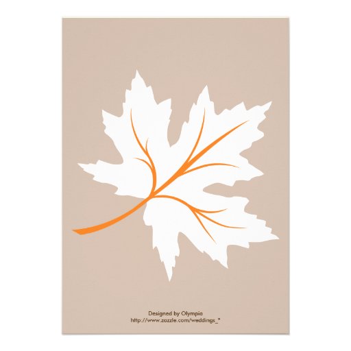 Elegant maple leaves fall wedding rehearsal dinner invitations