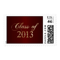 Elegant Maroon and Gold Class of 2013 Stamp
