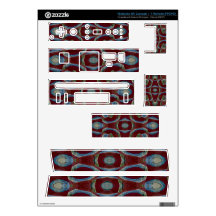 Elegant Maroon Blue Abstract Skins For Wii