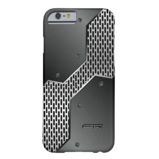 Elegant Masculine Black & Gray Geometric Design Barely There iPhone 6 Case