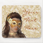 Elegant Masked Lady Mouse Pads