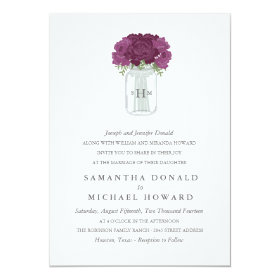 Elegant Mason Jar Wedding Invitations 5