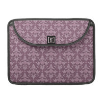 Elegant Mauve Embossed Damask macbook sleeves
