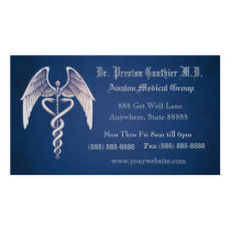 Elegant Medical Symbol Blue Texture Business Card