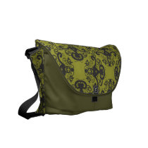 Elegant meditating Goddess pattern messenger bag messenger bags
