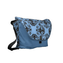 Elegant meditating Goddess pattern messenger bag messenger bags