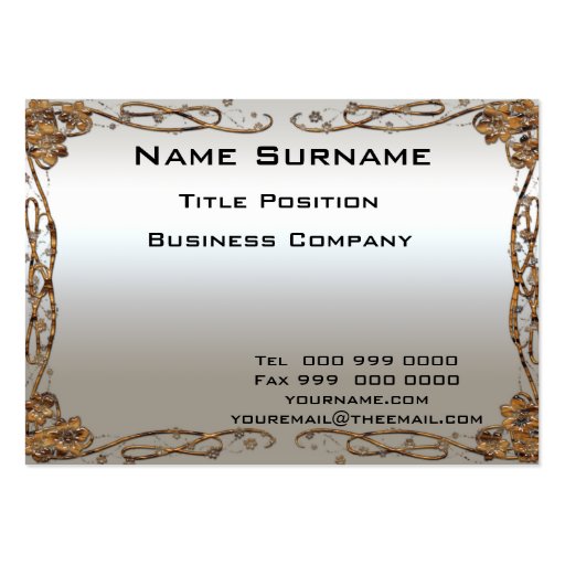 Elegant Metalic Look Image Business Card (front side)