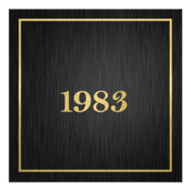 Elegant Metallic Gold 1983 Custom Invitations