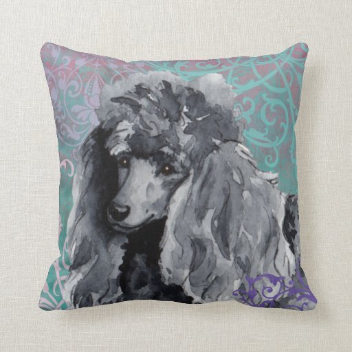 poodle throw pillows