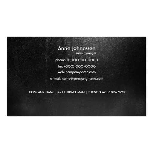 Elegant, minimalistic  business card (back side)
