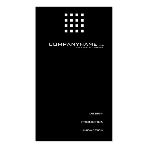Elegant, minimalistic business card black & white (front side)