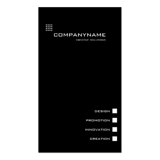Elegant, minimalistic business card black&white II (front side)