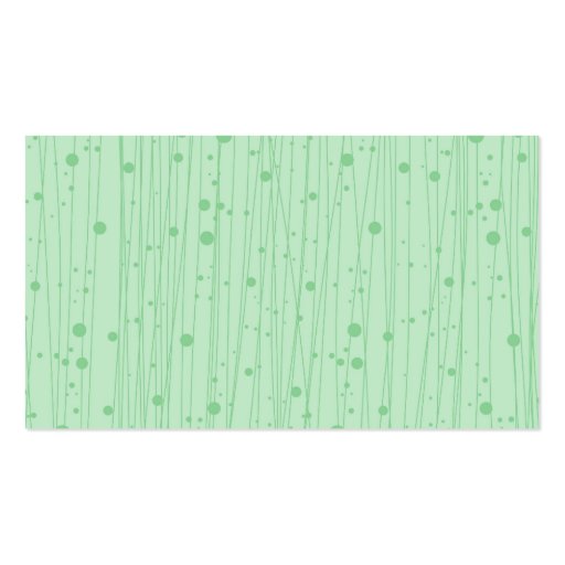 Elegant Mint Green Dots Stripes Business Card Template (back side)