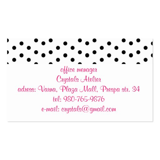 elegant "Miranda" Business Card Templates (back side)