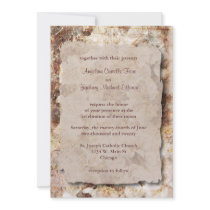 Elegant Mocha Floral Formal Wedding Invitation