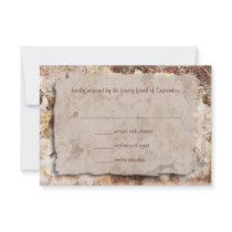 Elegant Mocha Floral RSVP Response Card Announcement