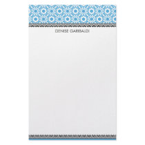 Elegant Modern Arabesque Personalized Stationery Paper