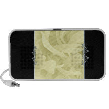 Elegant modern art work in light yellow notebook speakers