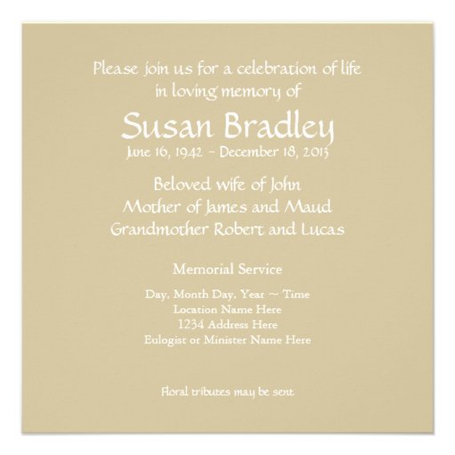 Elegant & Modern Celebration of Life Invitation
