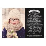 Elegant Modern Chalkboard Christmas Photo Card