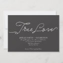 Elegant Modern Charcoal Wedding Invitation