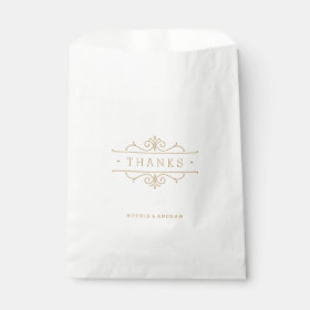 Elegant modern classic vintage wedding monogram favor bag