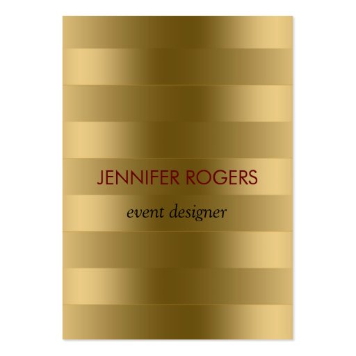 Elegant Modern Gold Tones Stripes Pattern Business Card Templates (front side)