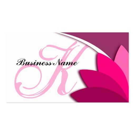 Elegant Modern Monogram Business Card (front side)