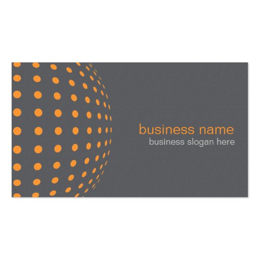Elegant Modern Simple Orange Circles Business Card (front side)