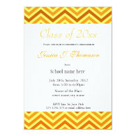 elegant, modern sunny chevron photo graduation custom announcement