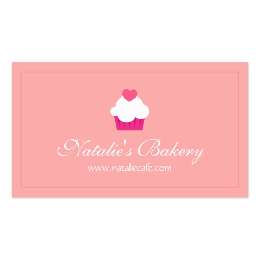 Elegant, Modern, Sweet Cupcake, Bakery Business Cards