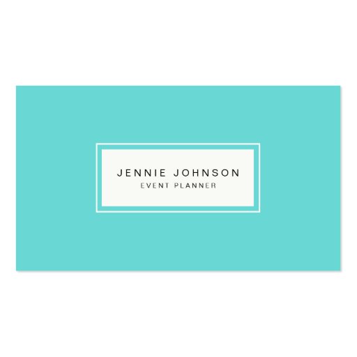 Elegant Modern Tiffany Blue Business Card Zazzle